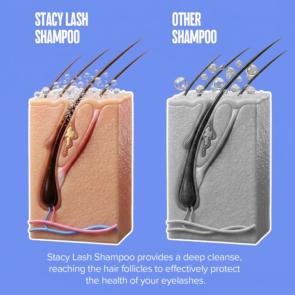 STACY LASH tamaño 100 ml en mano para referencia de escala