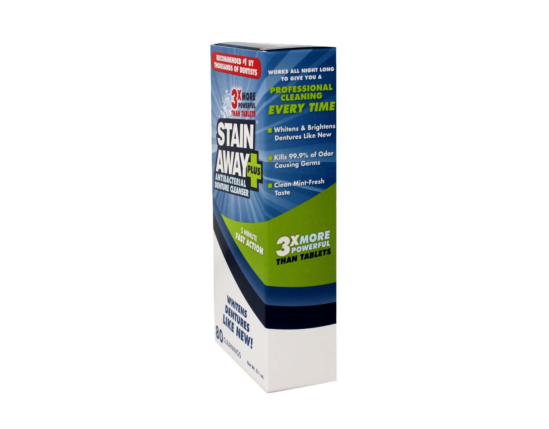 Stain-Away comparación de tamaño del envase para visualizar cantidad y rendimiento
