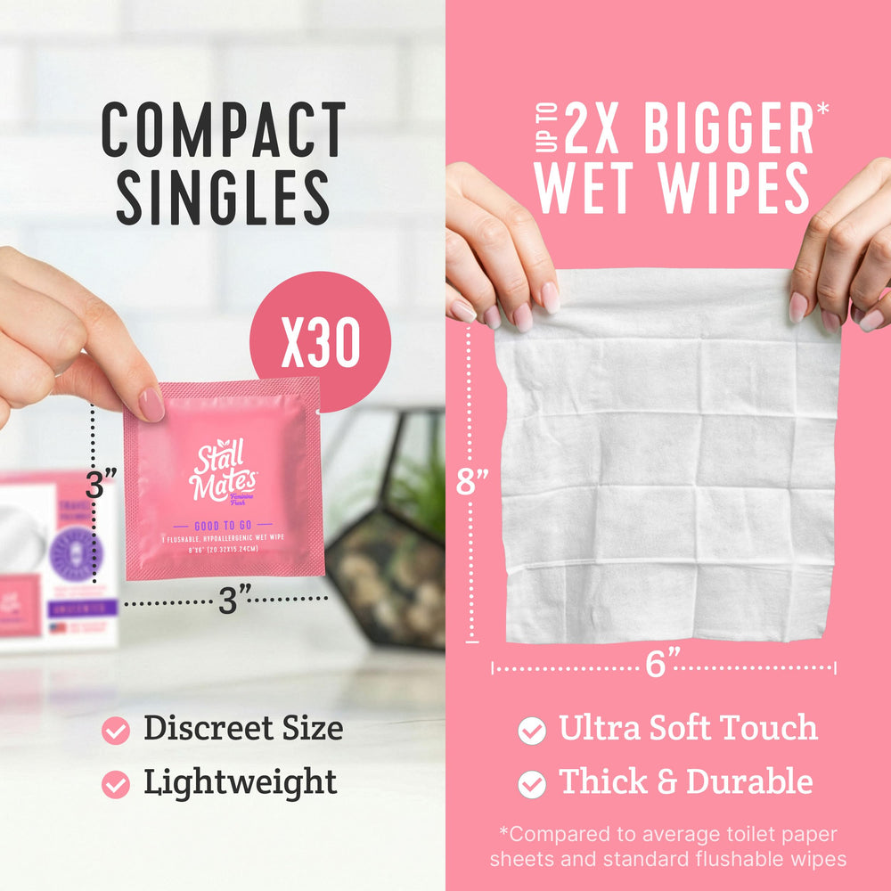 Stall Mates comparación de tamaño, paquete pequeño ideal para bolso