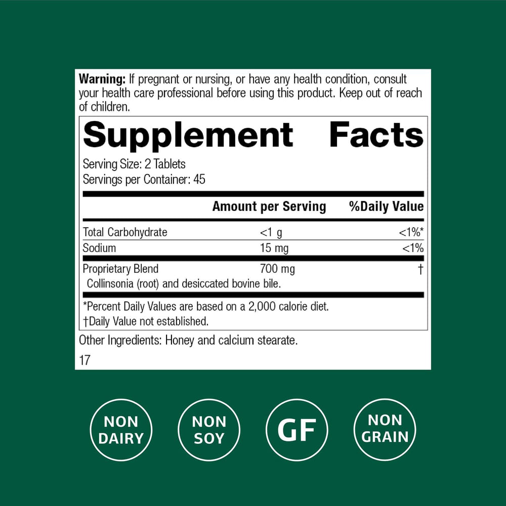 Standard Process Cholacol tablets close-up emphasizing tablets and easy dosing benefit