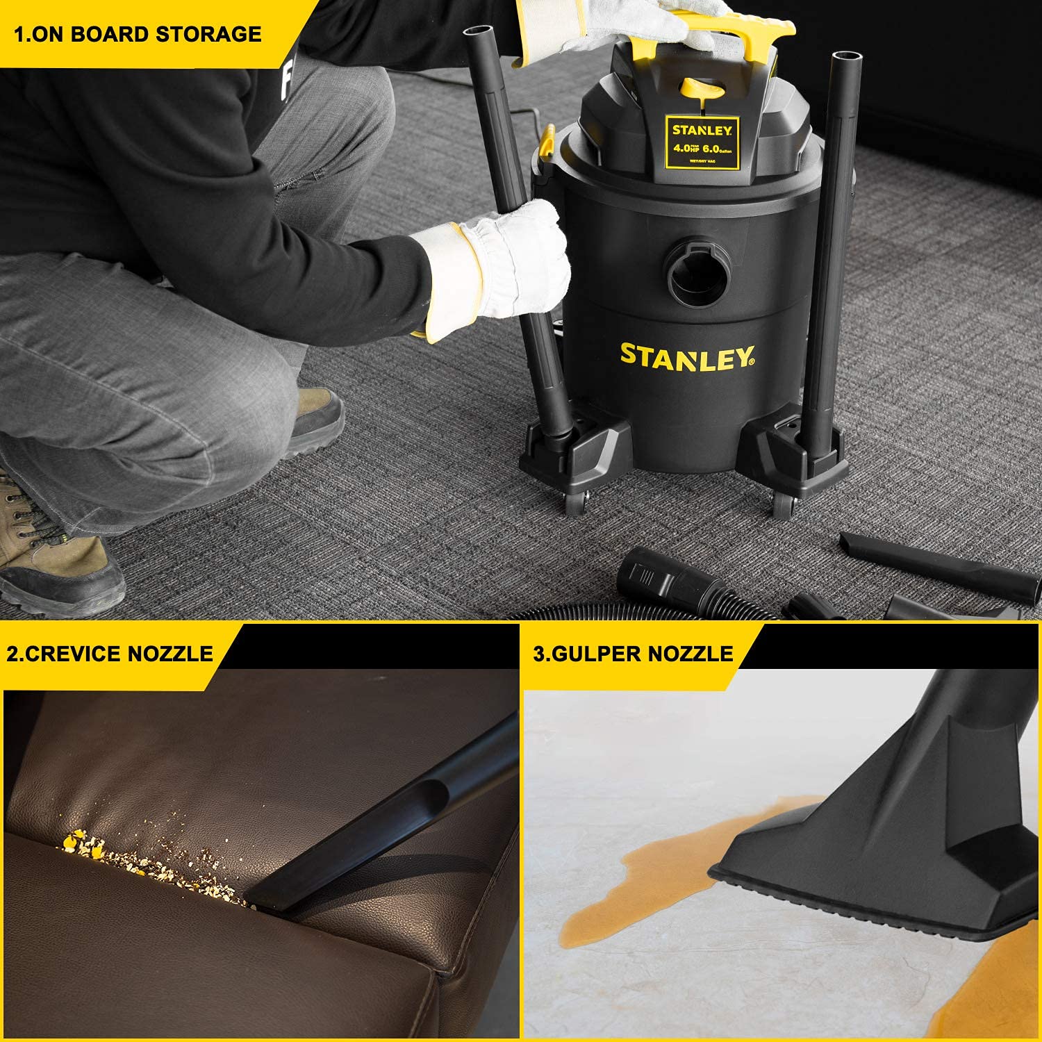 Stanley comparación de tamaño junto a una caja para referencia