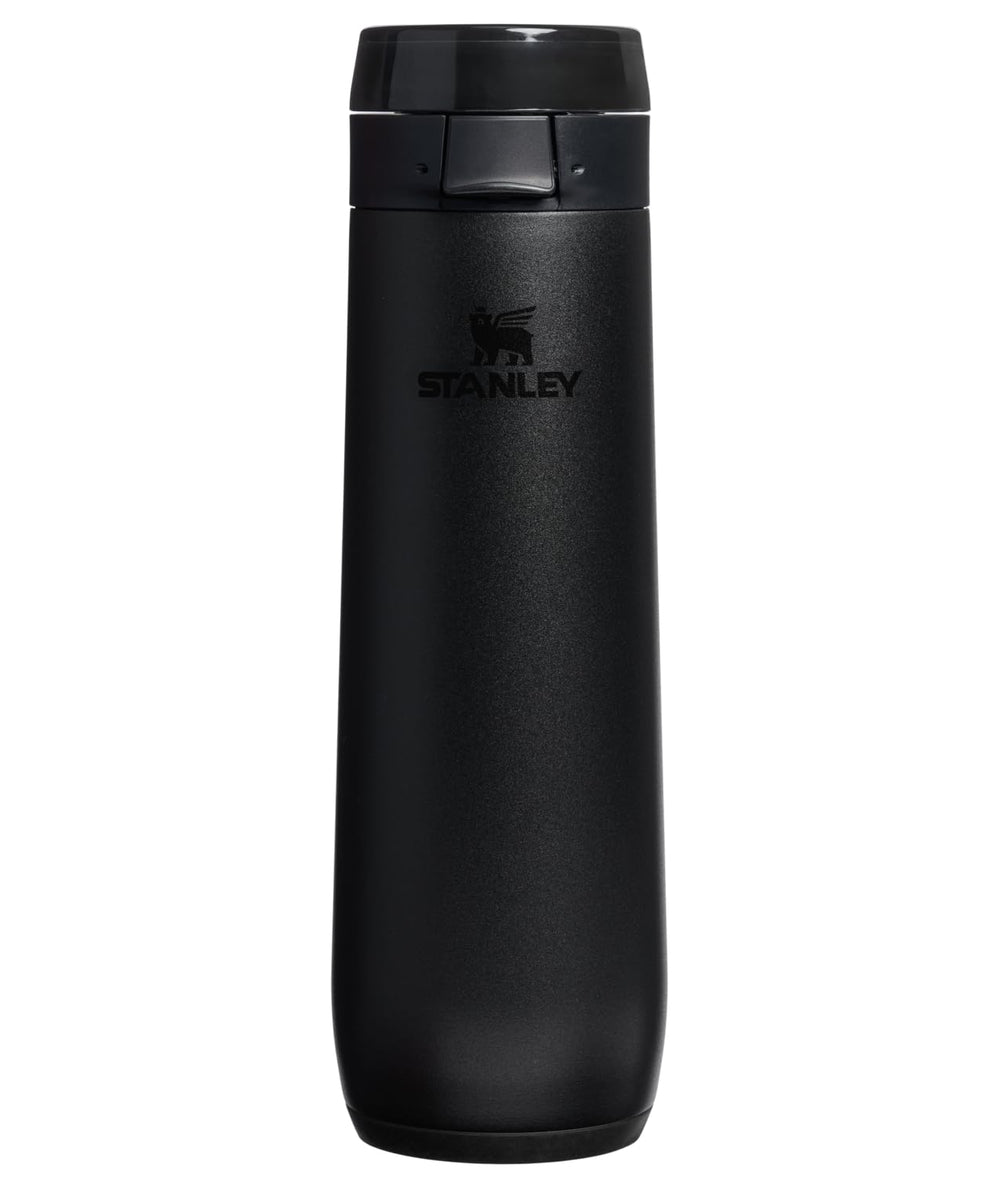 STANLEY frente de la botella Flowstate 20 oz mostrando diseño elegante y compacto