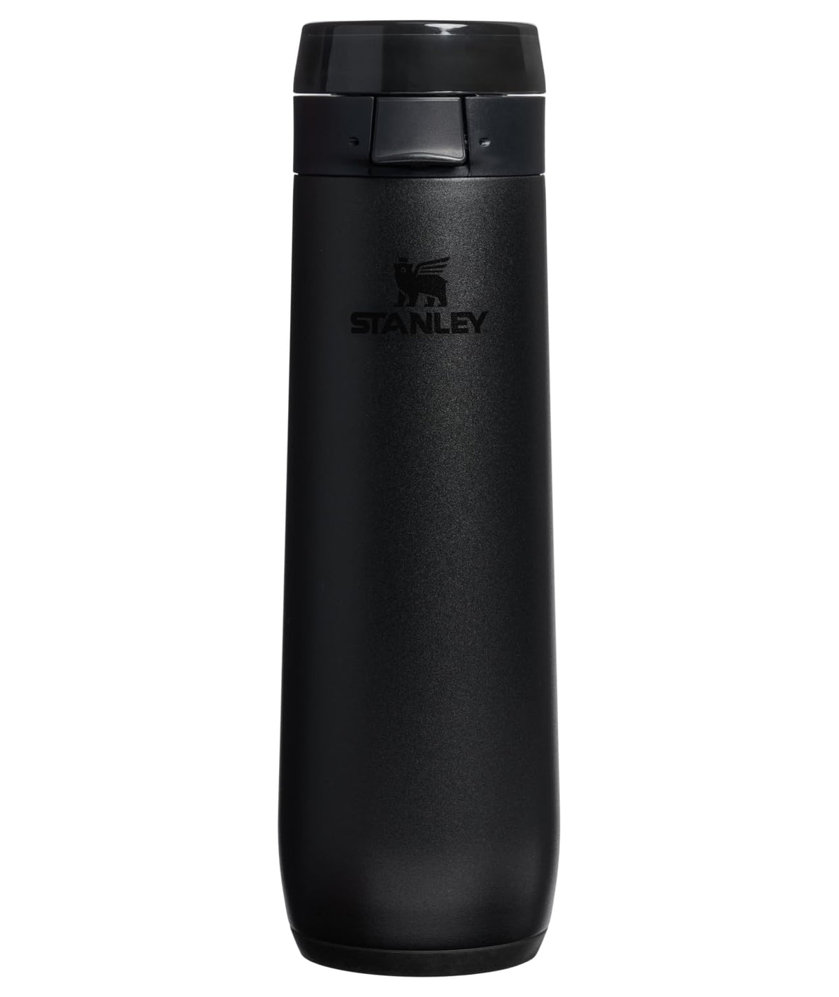 STANLEY frente de la botella Flowstate 20 oz mostrando diseño elegante y compacto
