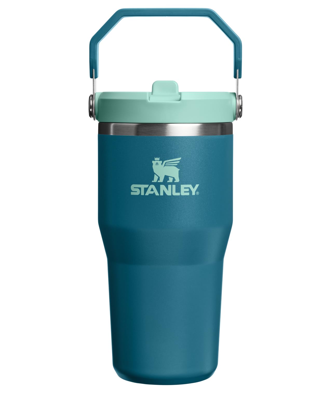 STANLEY IceFlow 2.0 frente en coastal teal mostrando diseño y beneficio de retención fría