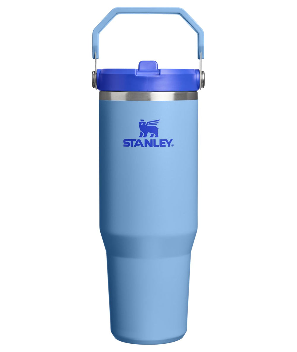 STANLEY vaso IceFlow 2.0 frontal mostrando acabado Blue Sky y capacidad 30 oz