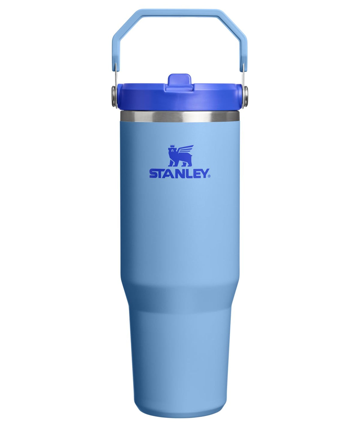 STANLEY vaso IceFlow 2.0 frontal mostrando acabado Blue Sky y capacidad 30 oz
