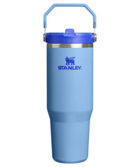 STANLEY vaso IceFlow 2.0 frontal mostrando acabado Blue Sky y capacidad 30 oz