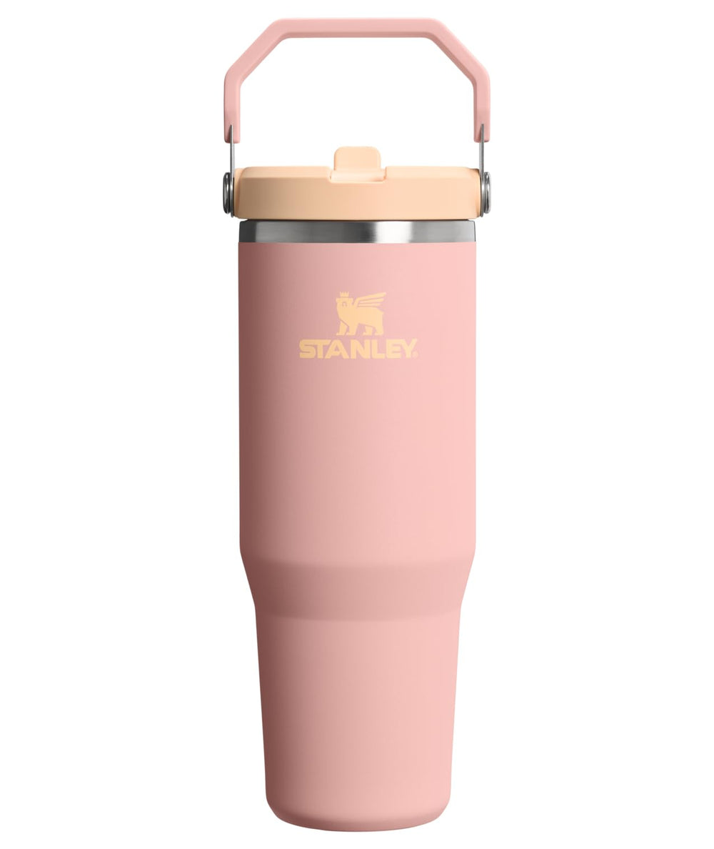 STANLEY vaso IceFlow 30 oz frontal mostrando color Peach Rose y estética resistente
