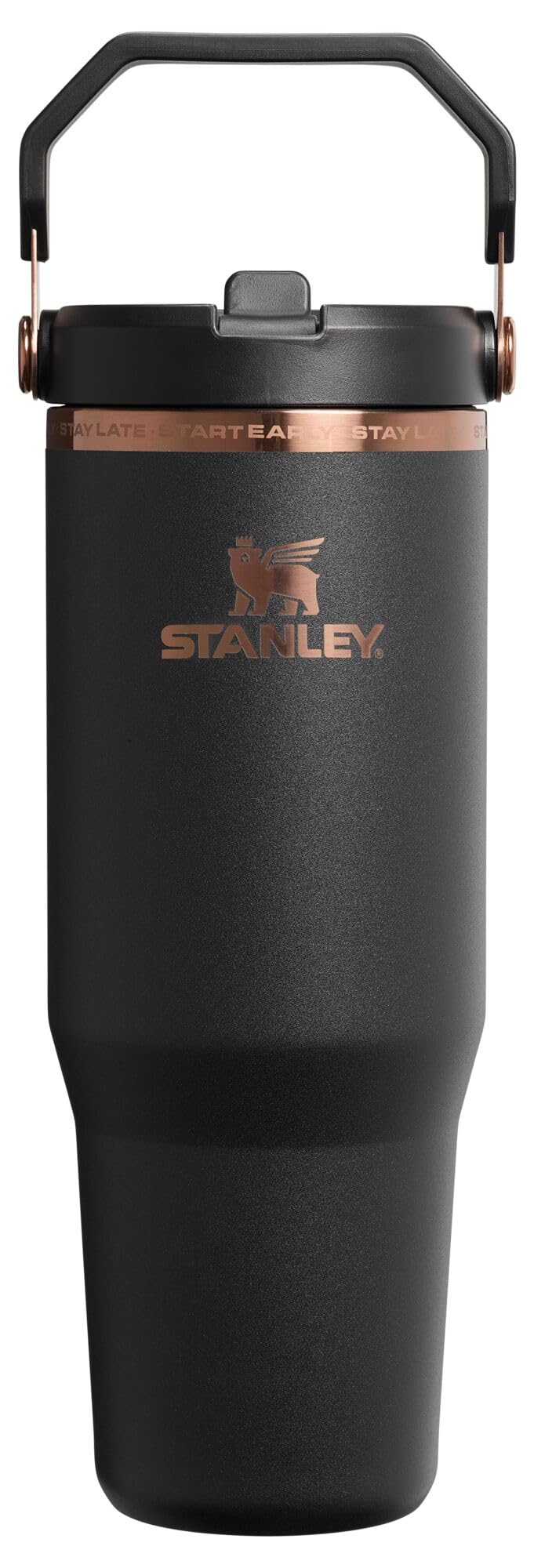 STANLEY x Messi vaso frontal GOAT Black con acabado elegante y beneficio de estilo