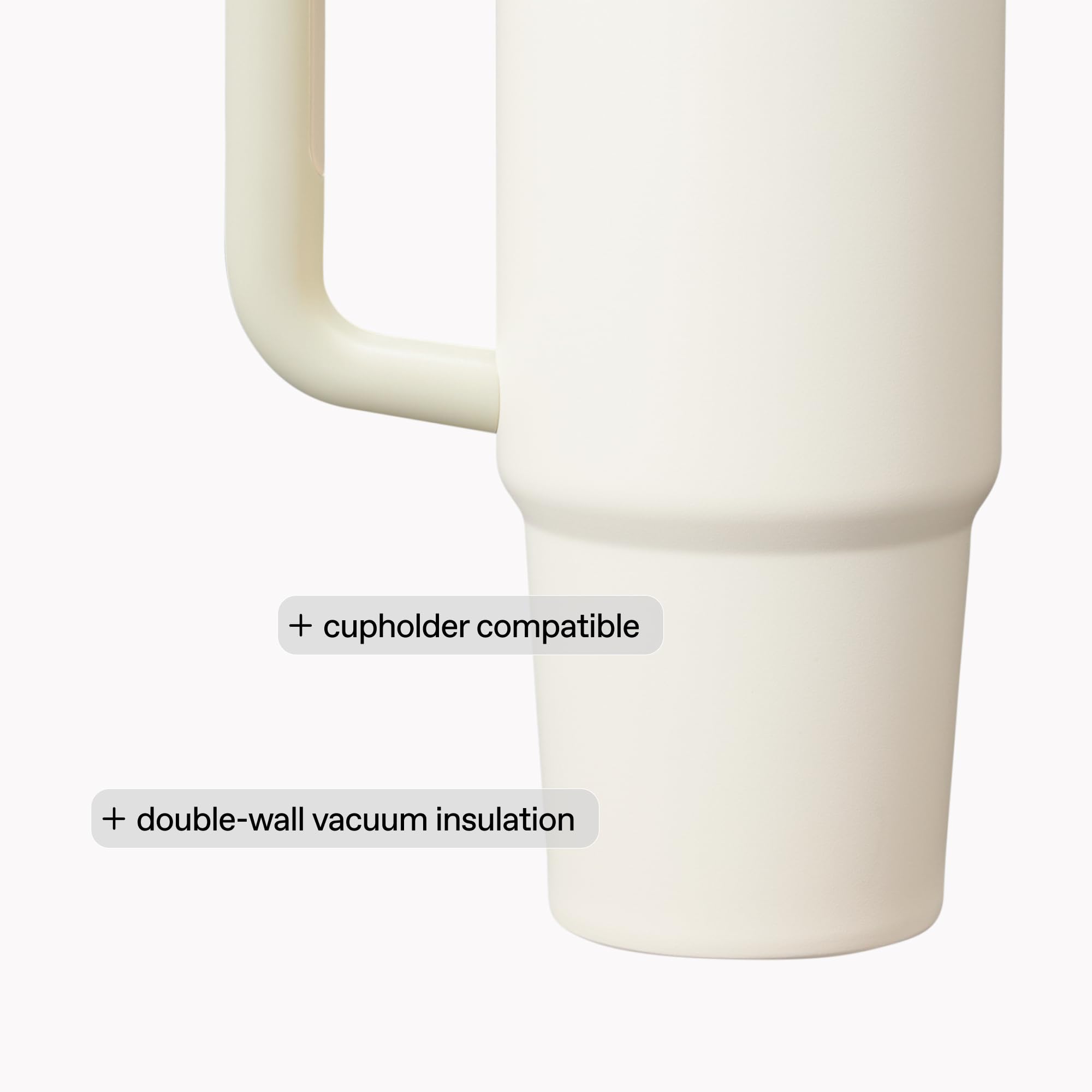 STANLEY Quencher H2.0 primer plano del acero inoxidable reciclado duradero