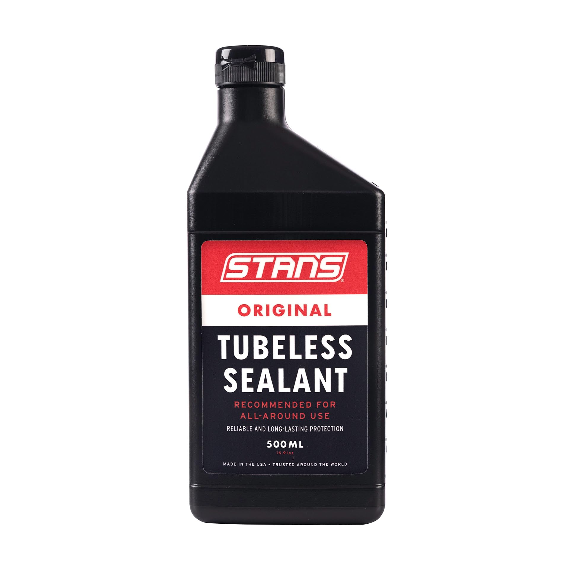 Stan's NoTubes envase 500ml mostrando etiqueta y volumen, protección duradera