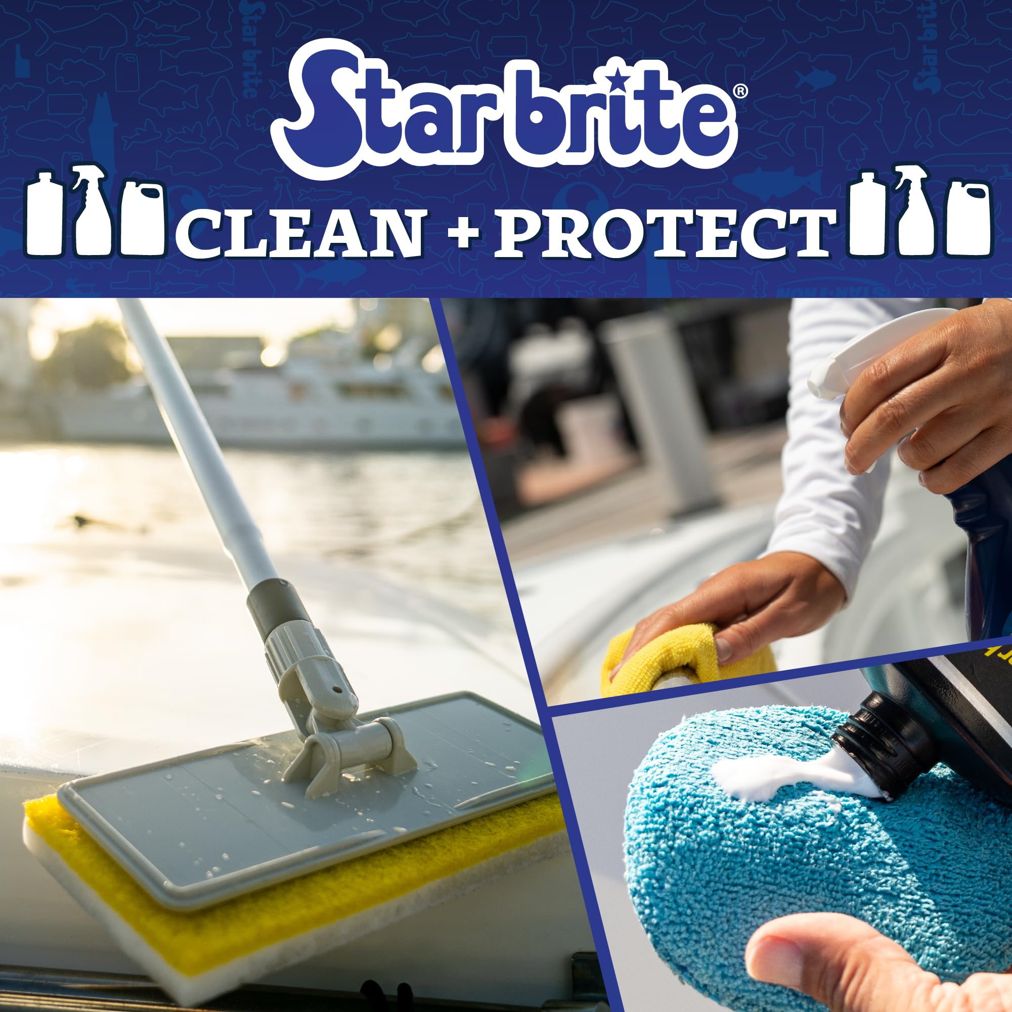 STAR BRITE AQUA en uso fijado en un tanque de barco, mantiene agua potable con buen sabor