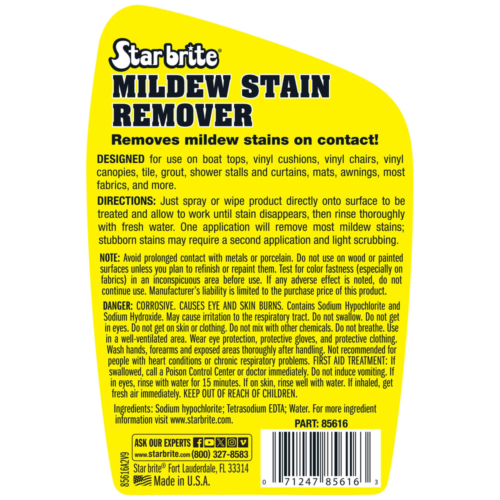 STAR BRITE etiqueta con instrucciones claras y uso seguro en marino