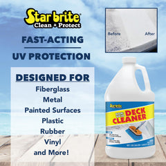 STAR BRITE detalle de la etiqueta con instrucciones y beneficios visibles para seguridad del usuario