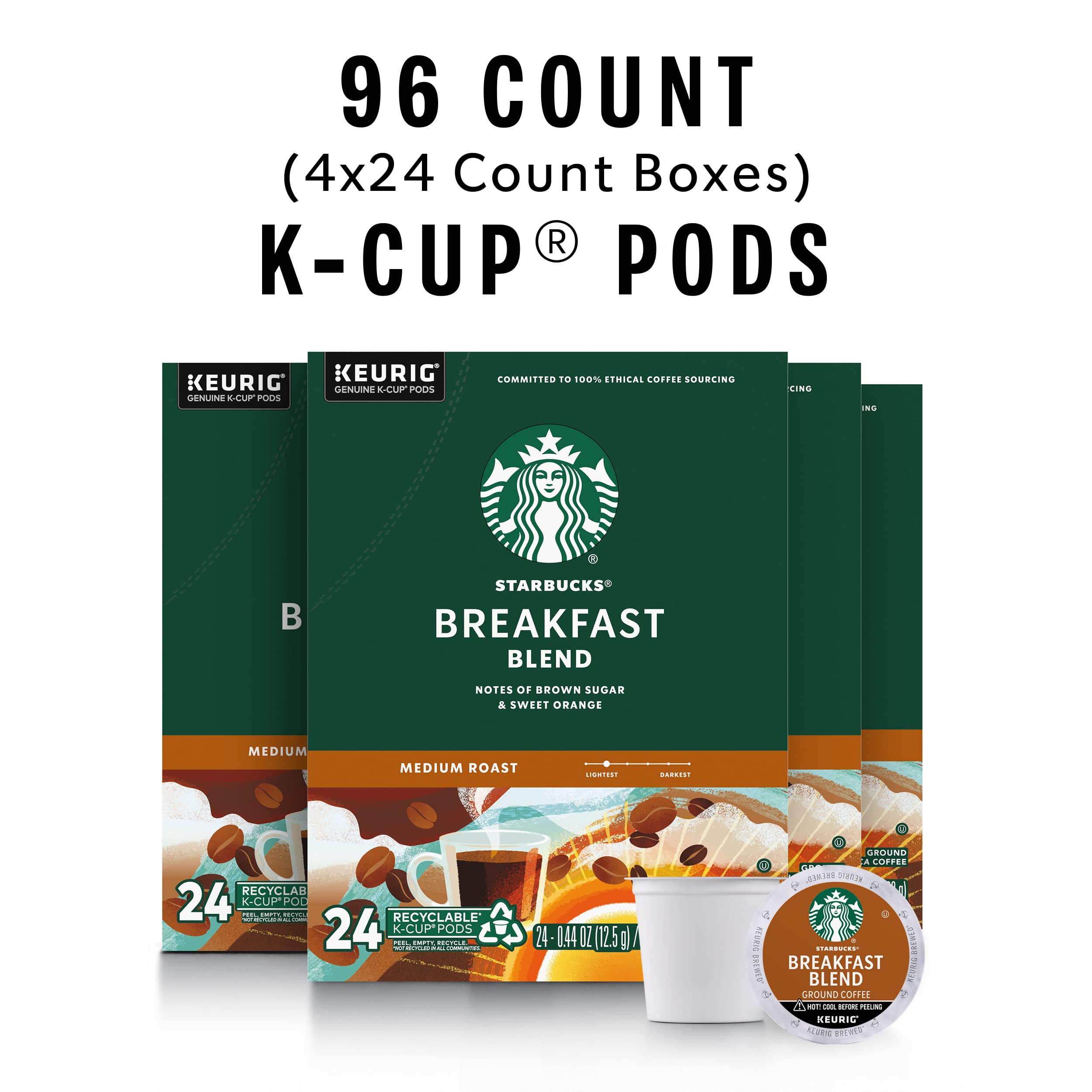Starbucks cápsula K-Cup primer plano, detalle para extracción perfecta