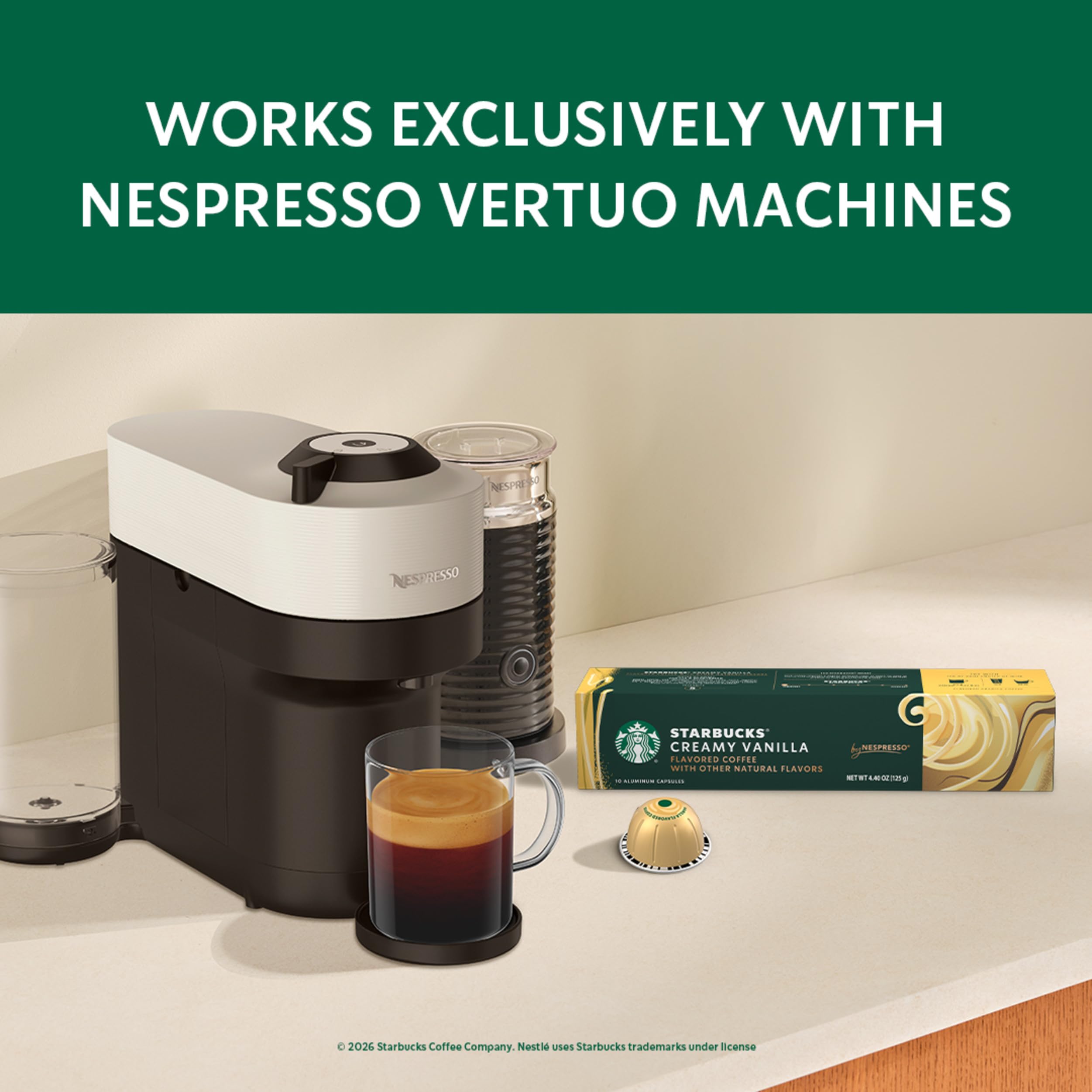 Starbucks by Nespresso vertuo taza de 230 ml lista para beber con crema