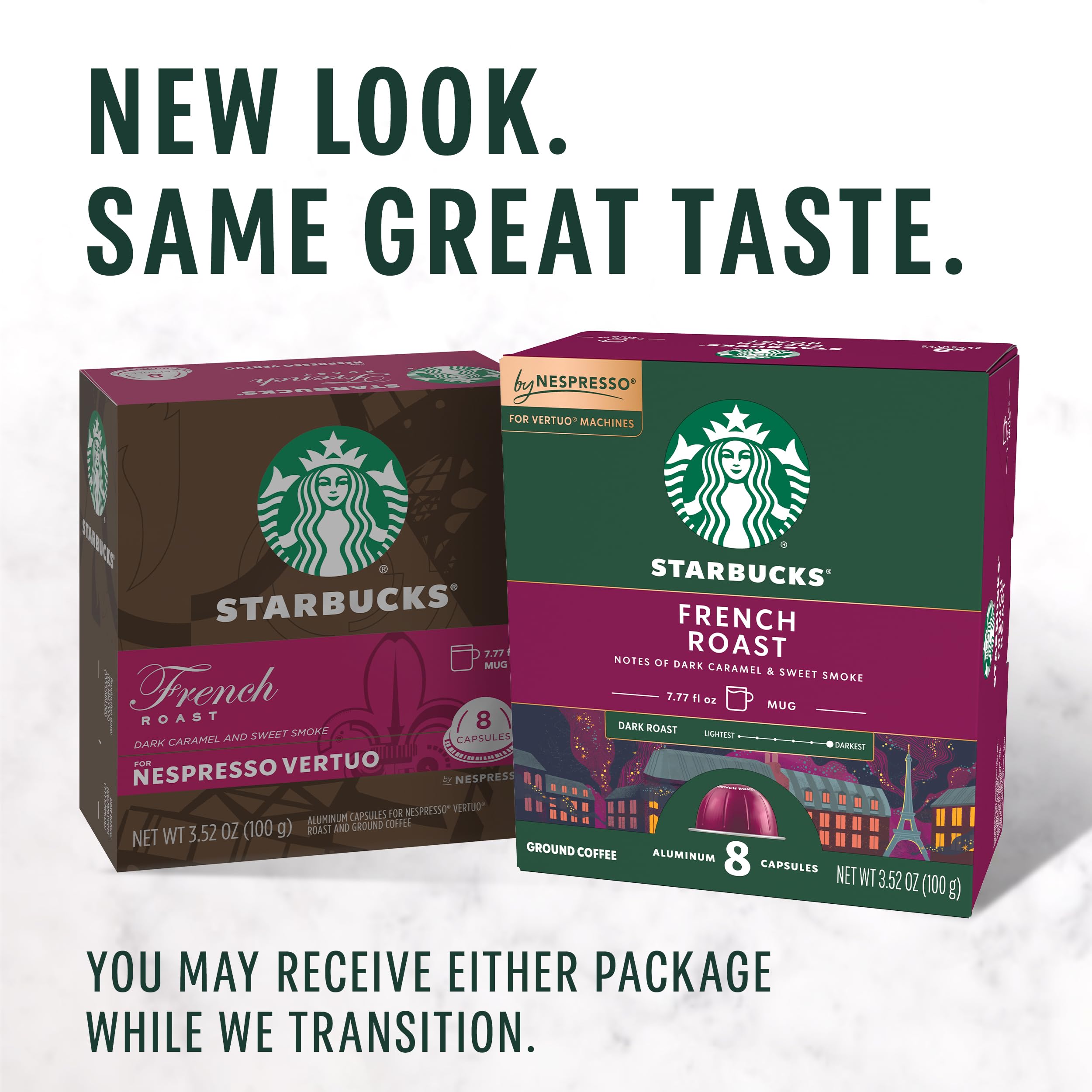 Starbucks cápsula Vertuo primer plano con sello Nespresso para extracción precisa