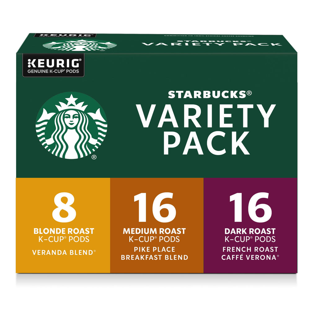 Starbucks caja frontal con 40 cápsulas mostrando variedad y conveniencia