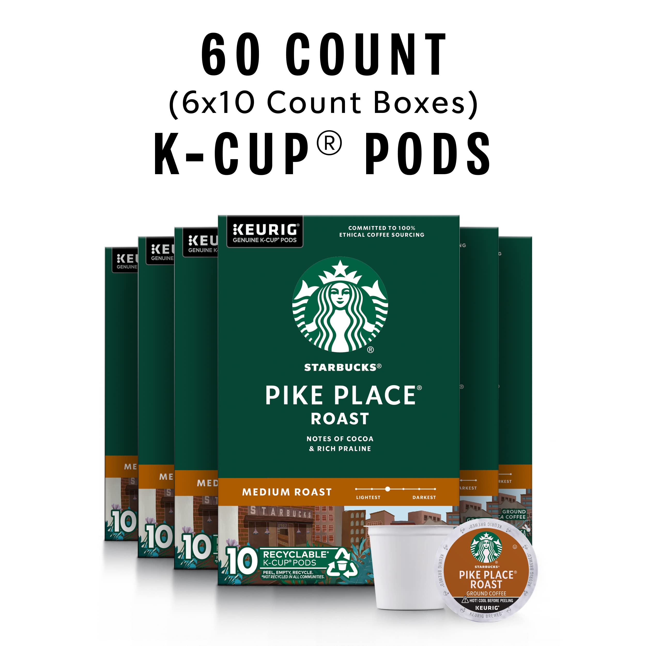 Starbucks cápsula K-Cup vista superior destacando conveniencia de uso