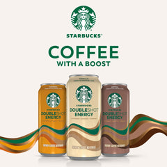 Lata Starbucks Doubleshot vainilla en mano para comparar tamaño y portabilidad