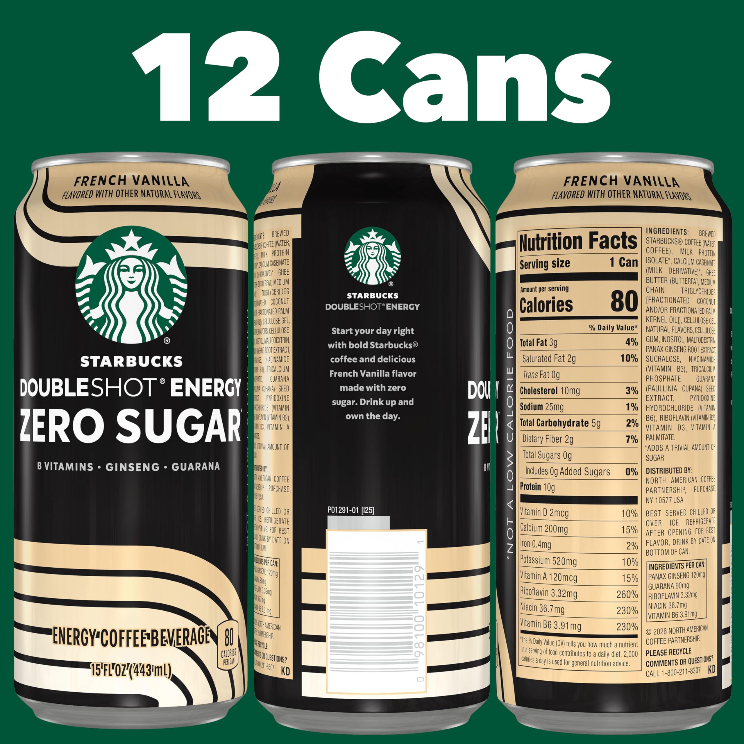 Starbucks Doubleshot detalle de condensación y textura, refresco sin azúcar