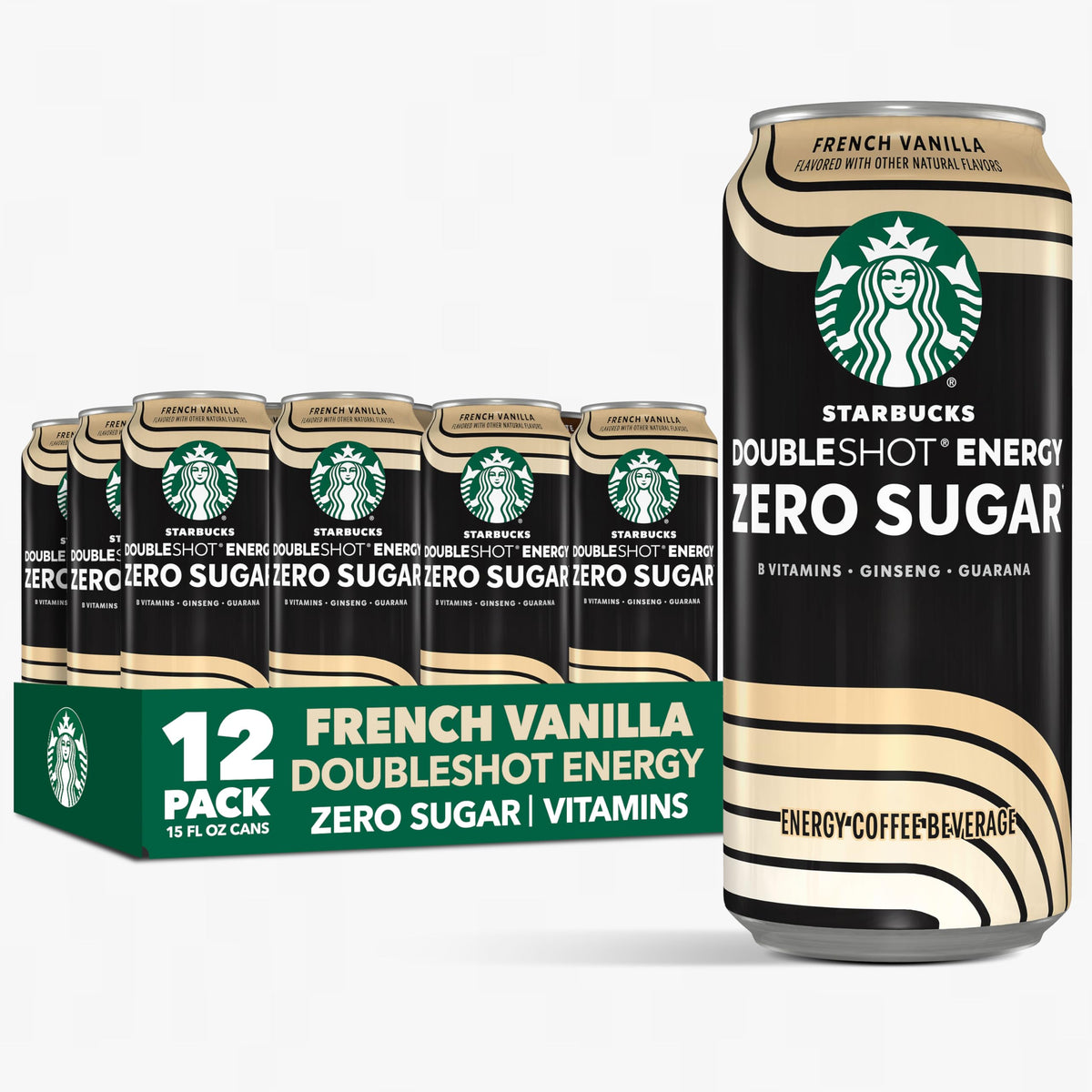Starbucks Doubleshot frontal mostrando lata y etiqueta, conveniencia inmediata