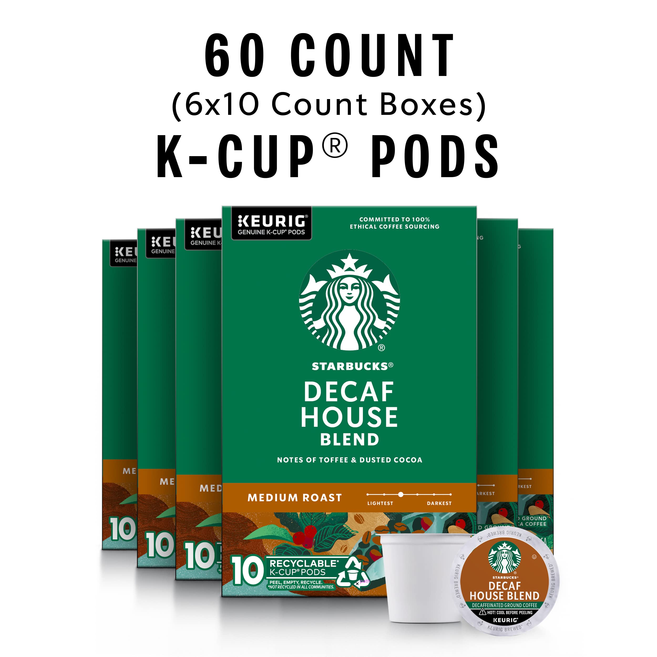 Starbucks cápsula K-Cup en primer plano mostrando diseño y sello de calidad
