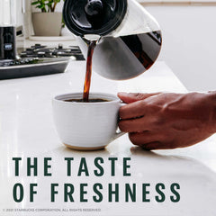 Starbucks Italian Roast seis bolsas apiladas para almacenamiento prolongado y conveniencia