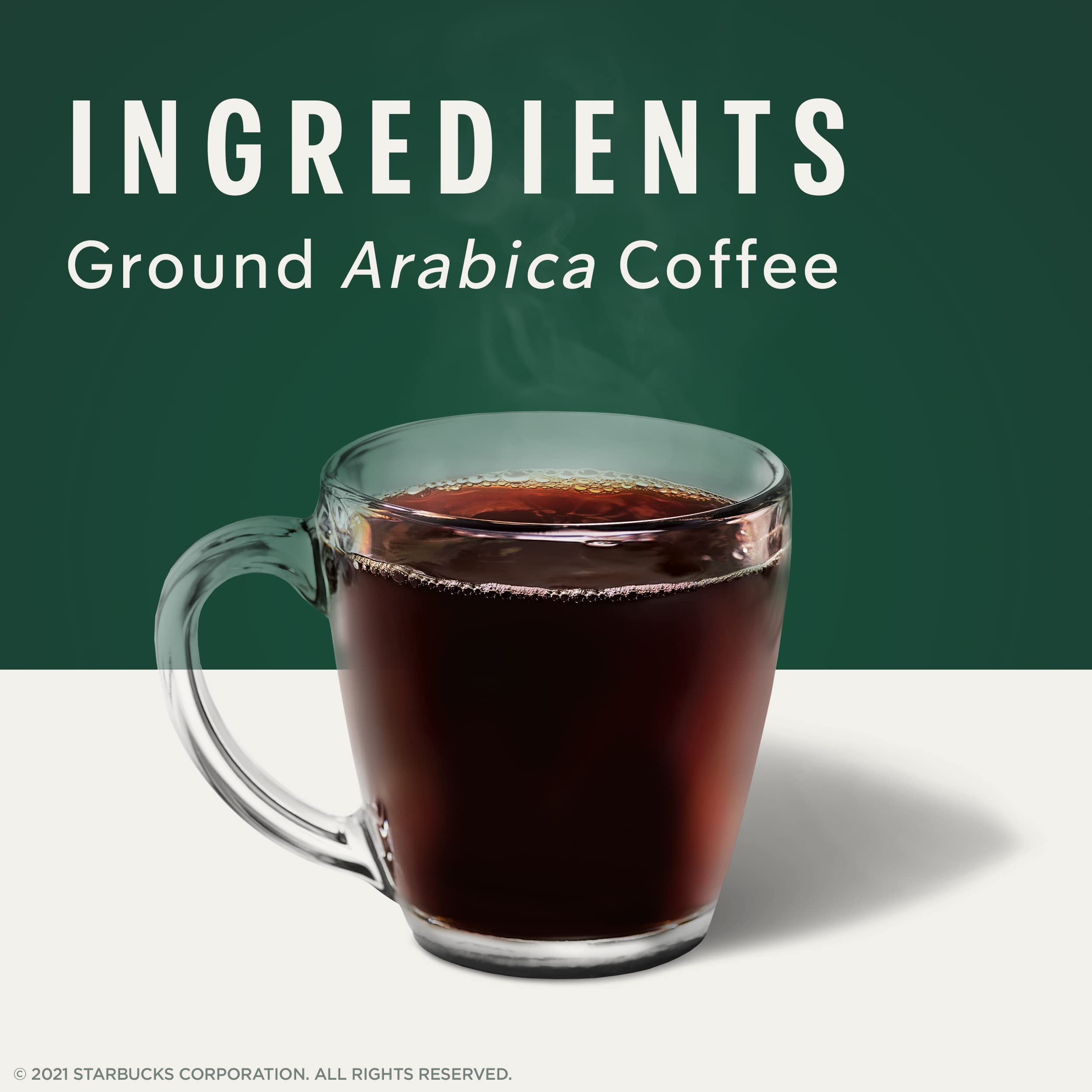 Starbucks Italian Roast etiqueta con información del producto y sugerencias de preparación