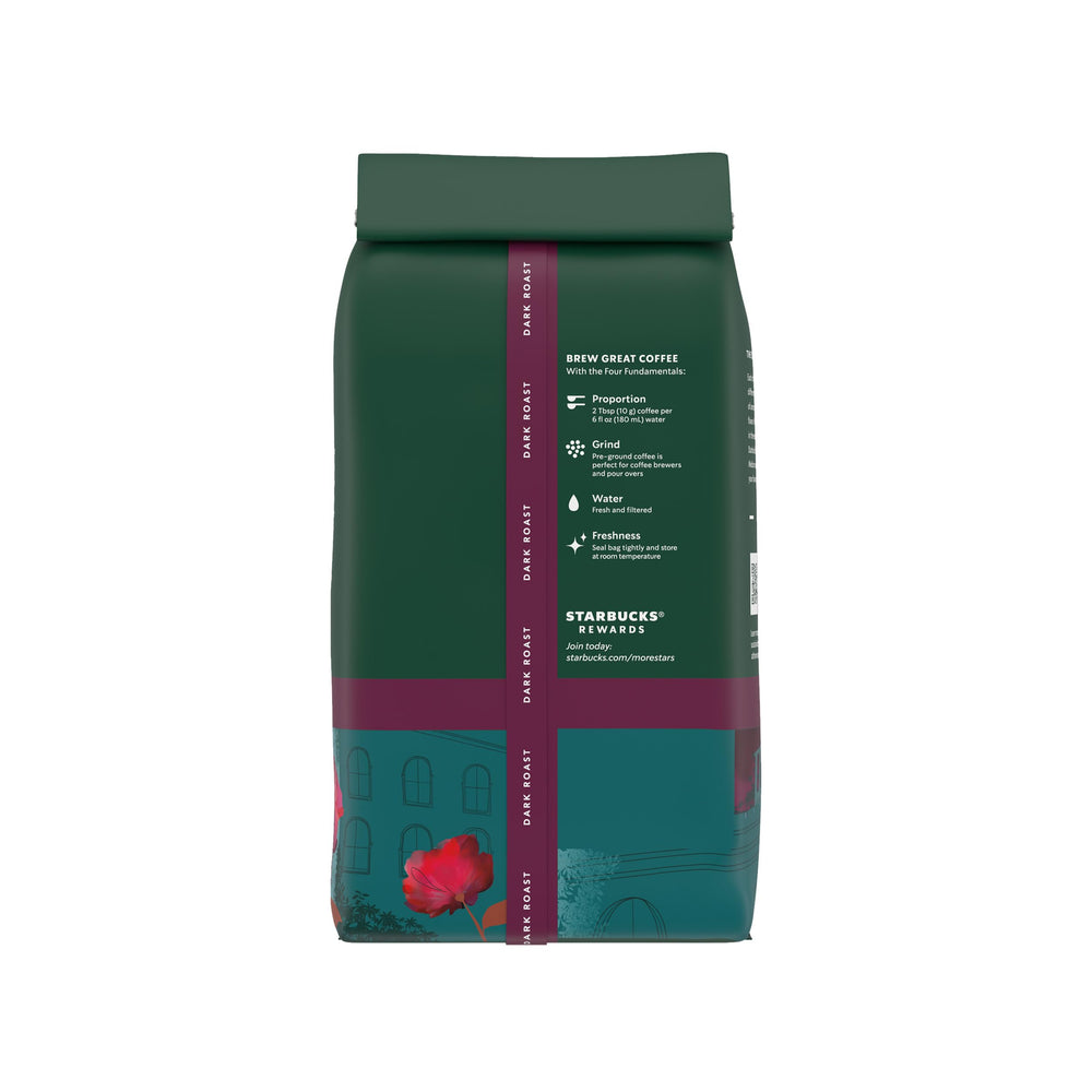 Starbucks taza con pastel de chocolate como sugerencia de maridaje