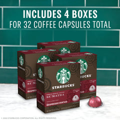 Starbucks taza lista de 7,77 fl oz mostrando cuerpo intenso y aroma