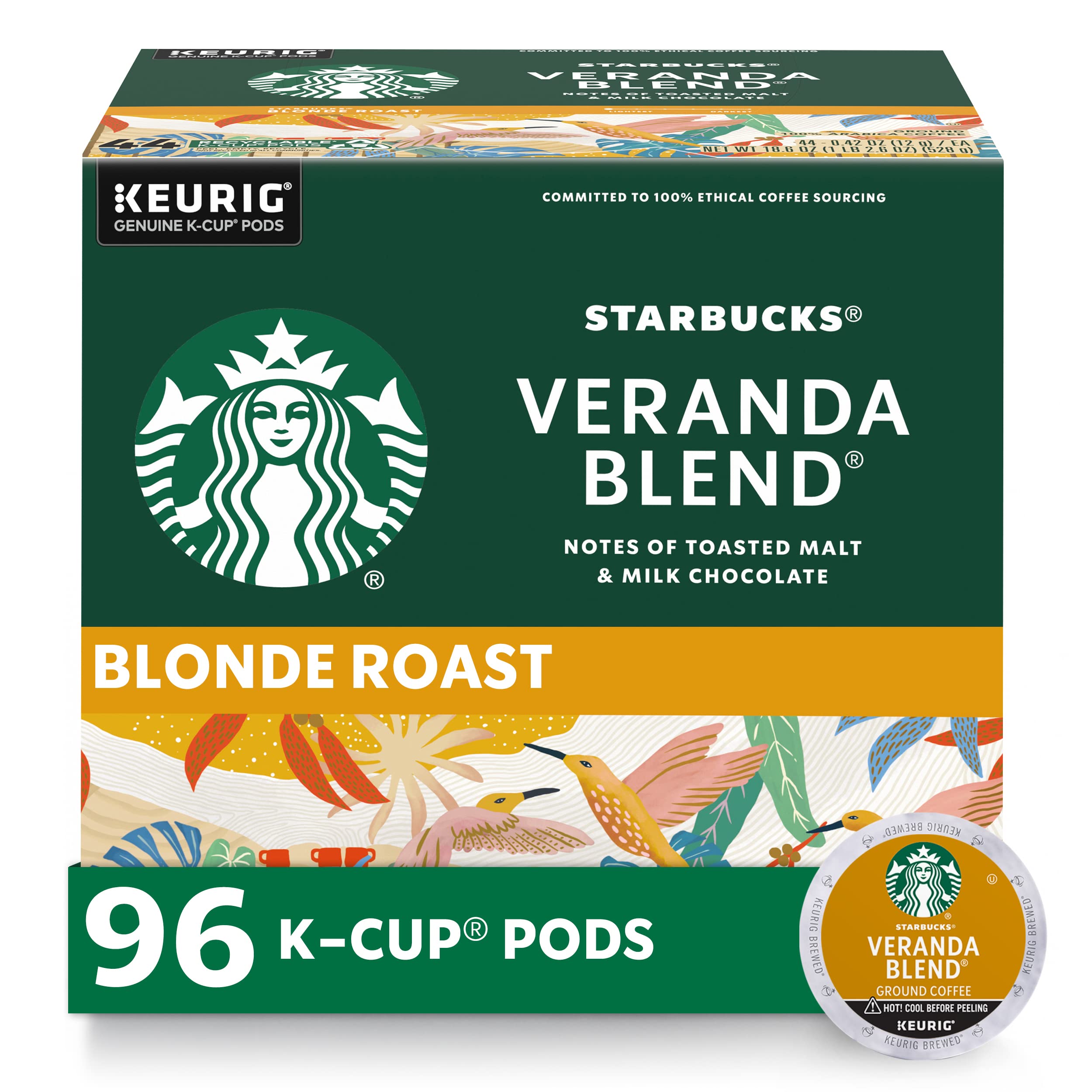 Starbucks packaging delantero mostrando las 96 cápsulas y conveniencia