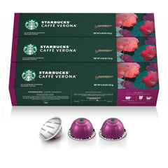 Starbucks caja frontal Caffè Verona mostrando diseño y conveniencia