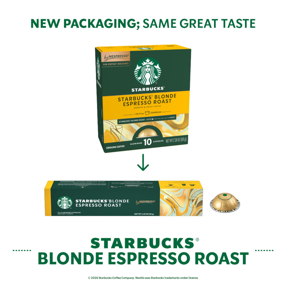 Starbucks cápsula Vertuo Blonde detalle de aluminio optimizado para extracción perfecta