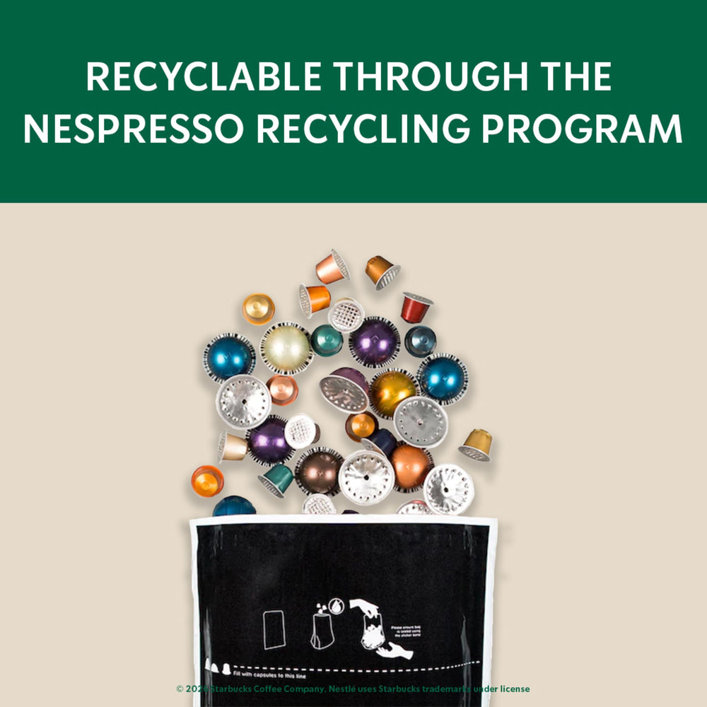 Starbucks instrucciones de reciclaje para cápsulas de aluminio y reducción de residuos