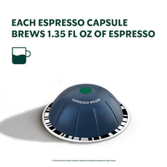 Cápsulas abiertas con café molido Starbucks mostrando granos 100% Arábica
