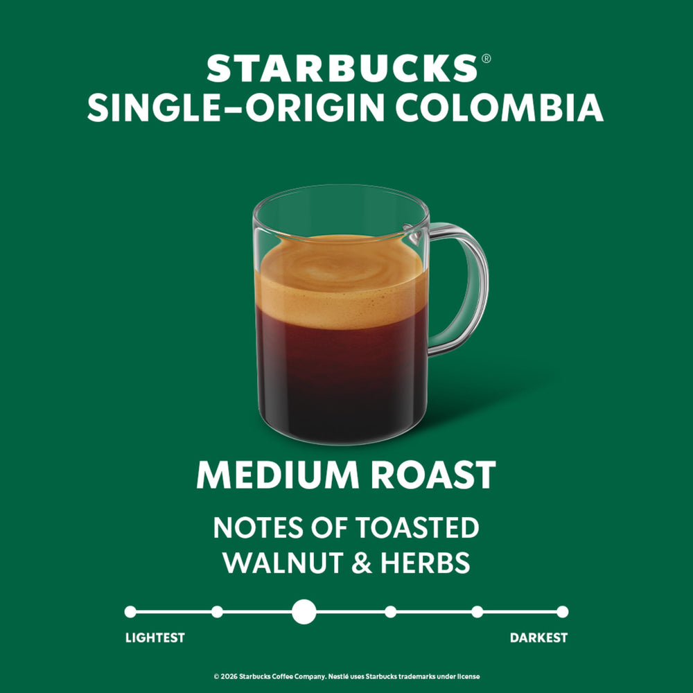 Conjunto de treinta cápsulas Starbucks apiladas listo para uso doméstico