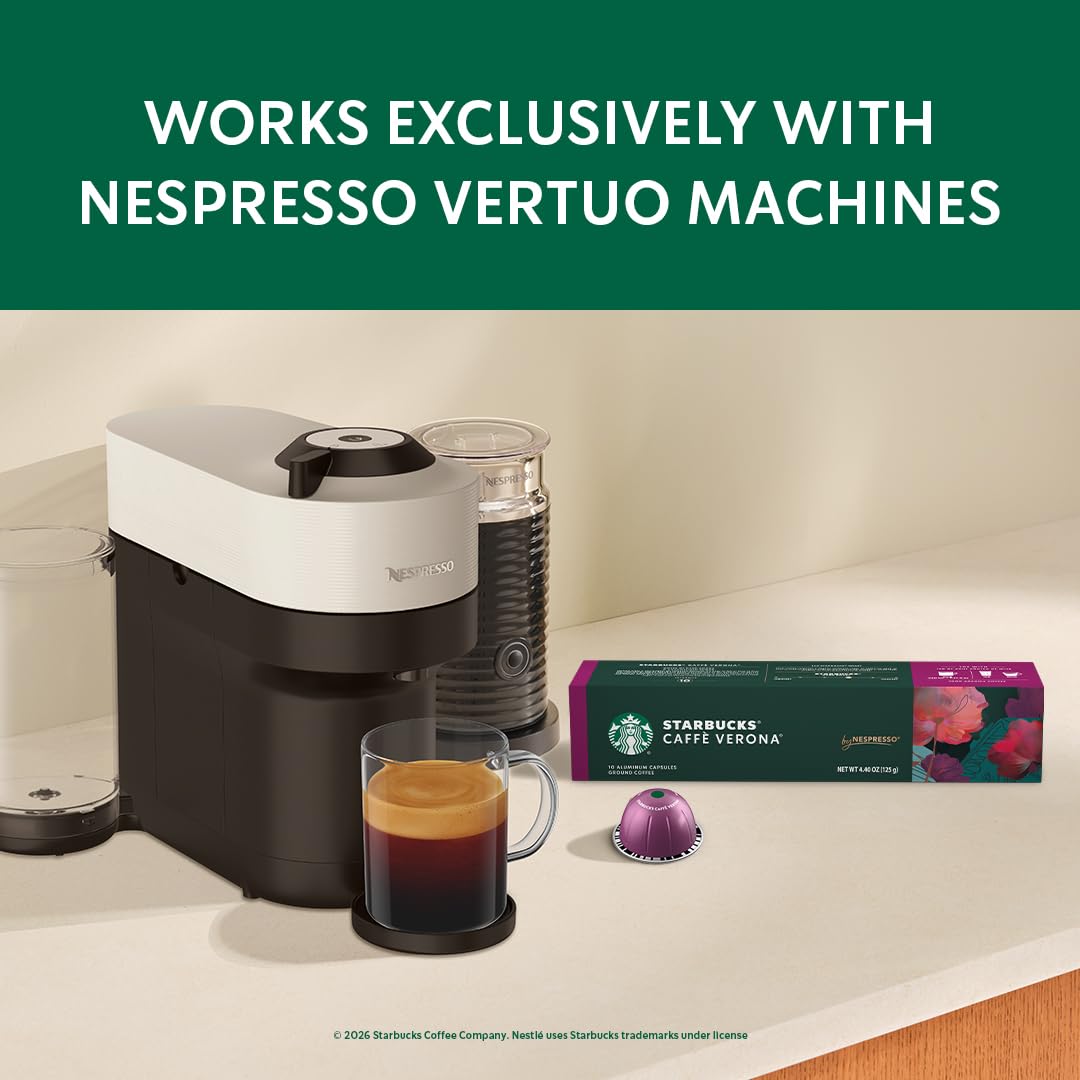 Starbucks cápsula junto a regla para ilustrar tamaño y capacidad