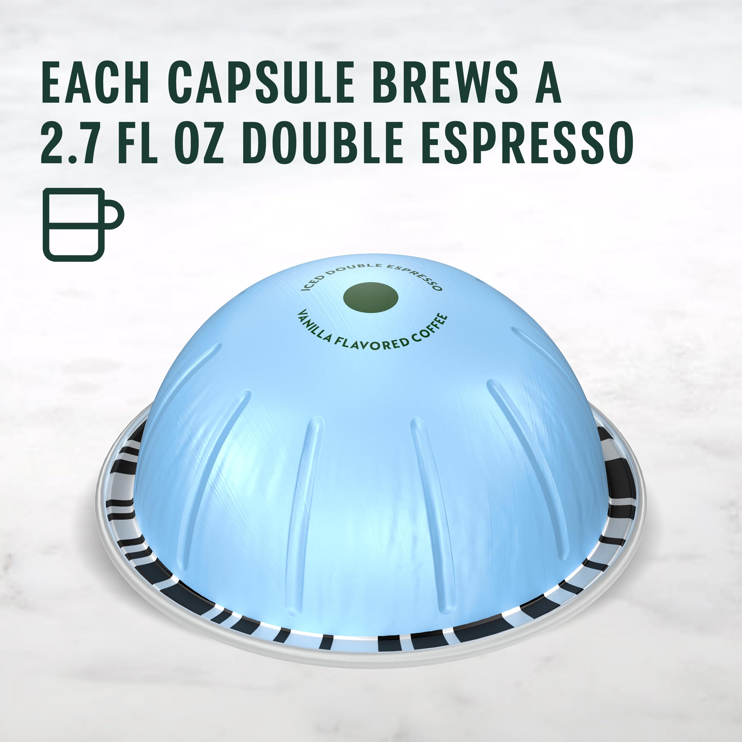 Starbucks espresso doble Vertuo en taza listo para preparar bebidas frías