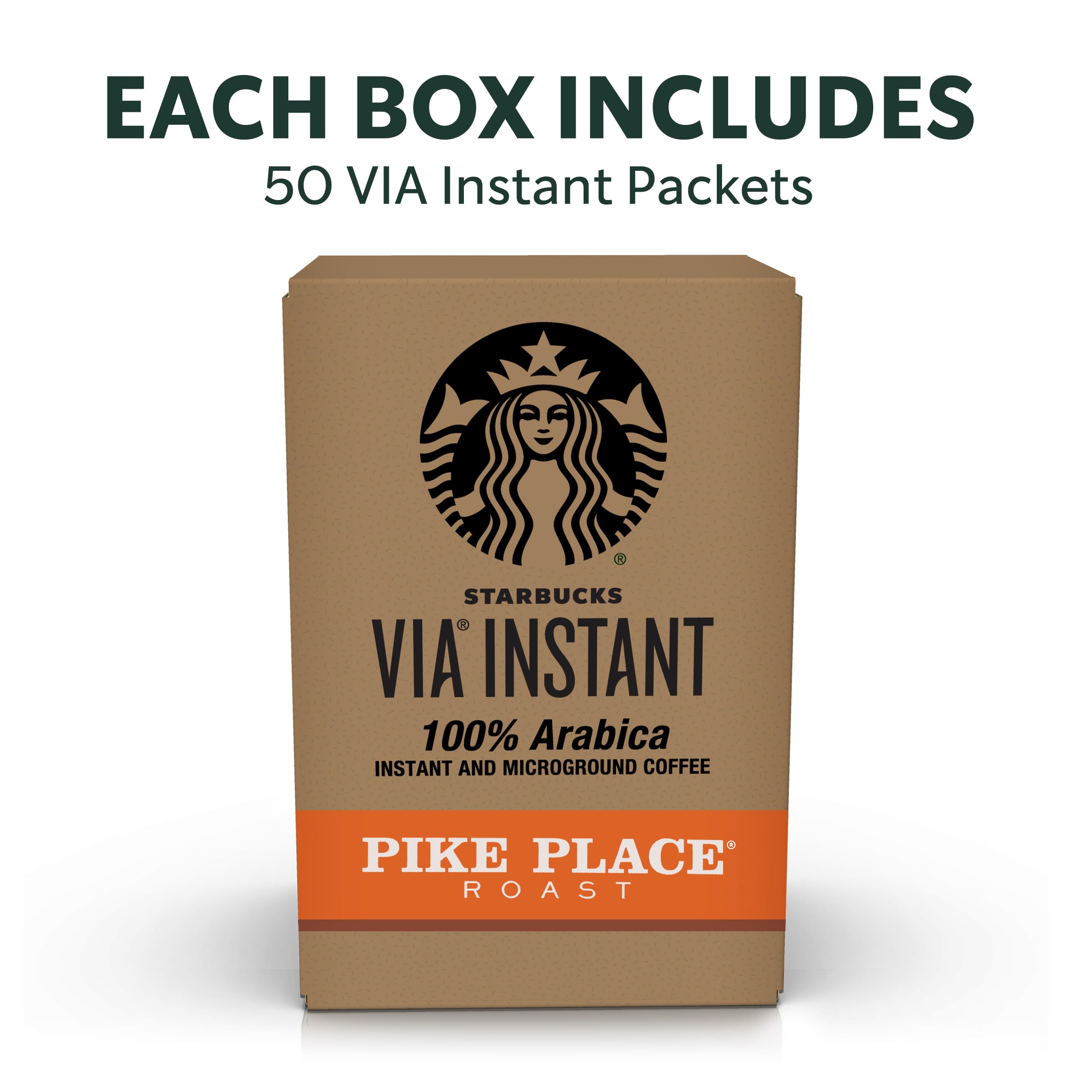 Starbucks sobre individual abierto mostrando polvo soluble listo para preparar