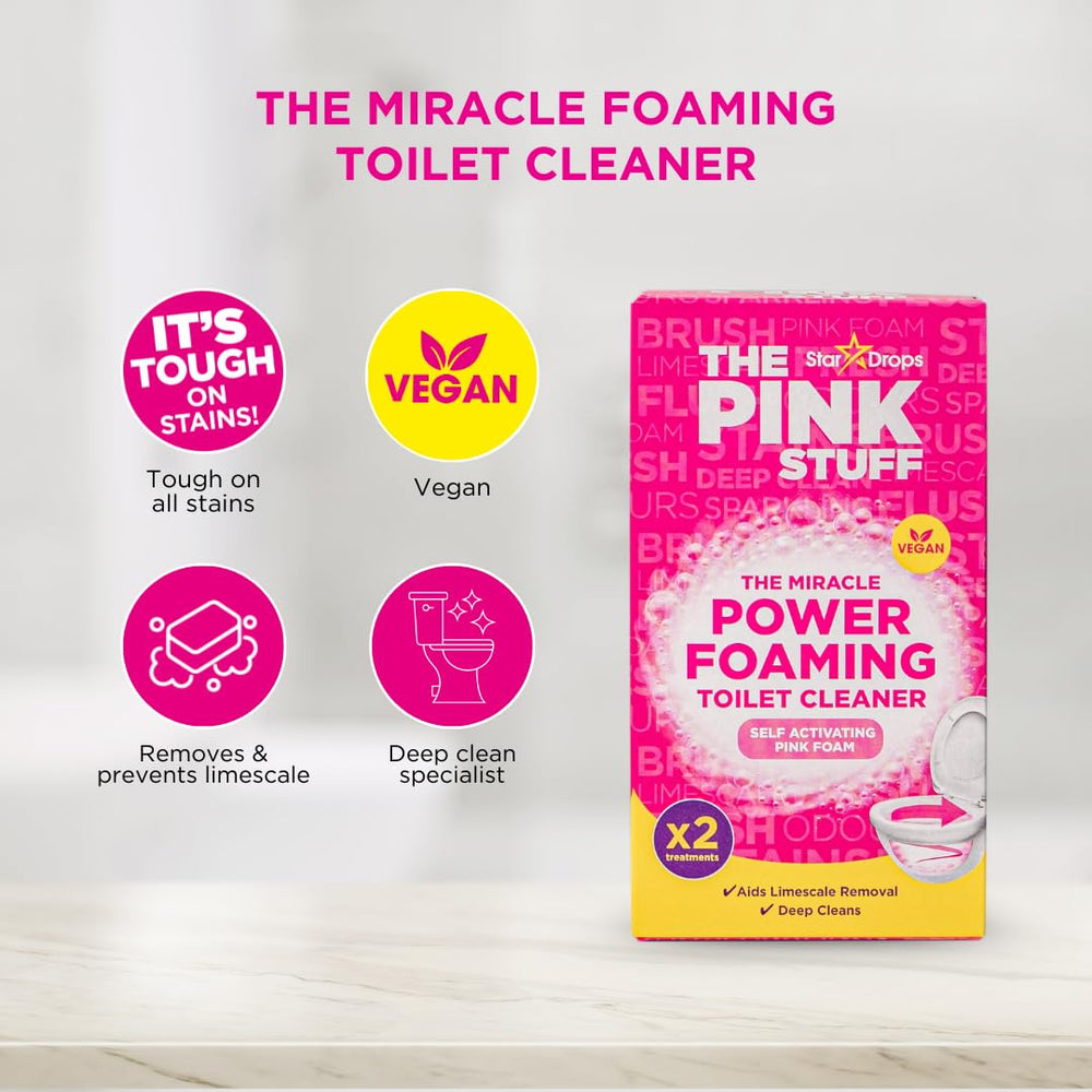 Stardrops The Pink Stuff primer plano del polvo rosa y su textura activa