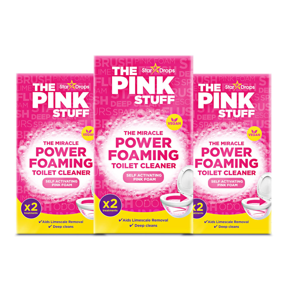 Stardrops The Pink Stuff vista frontal del paquete muestra el sobre y beneficios
