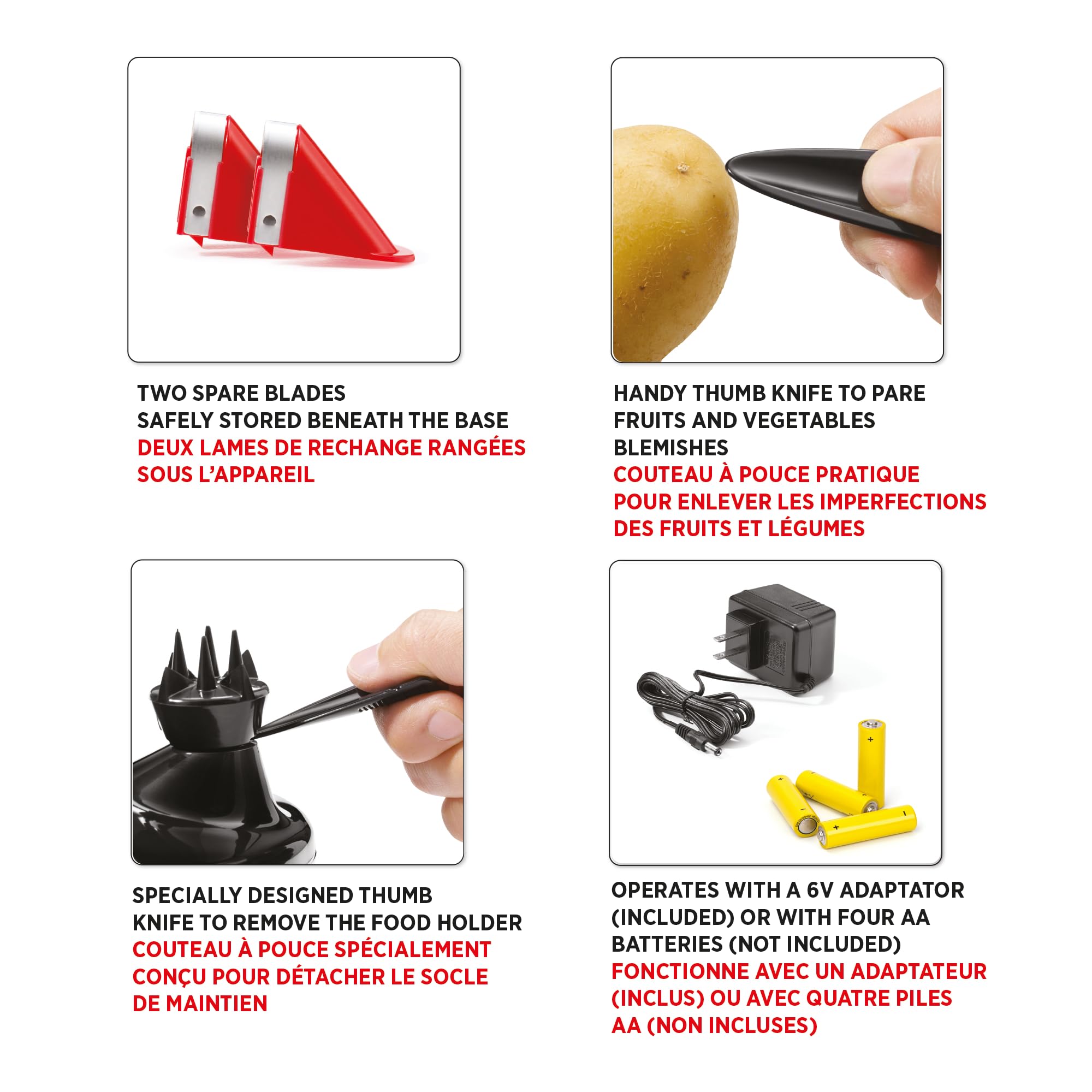Starfrit Rotato Express cuchillo de pulgar detallado para recortes precisos