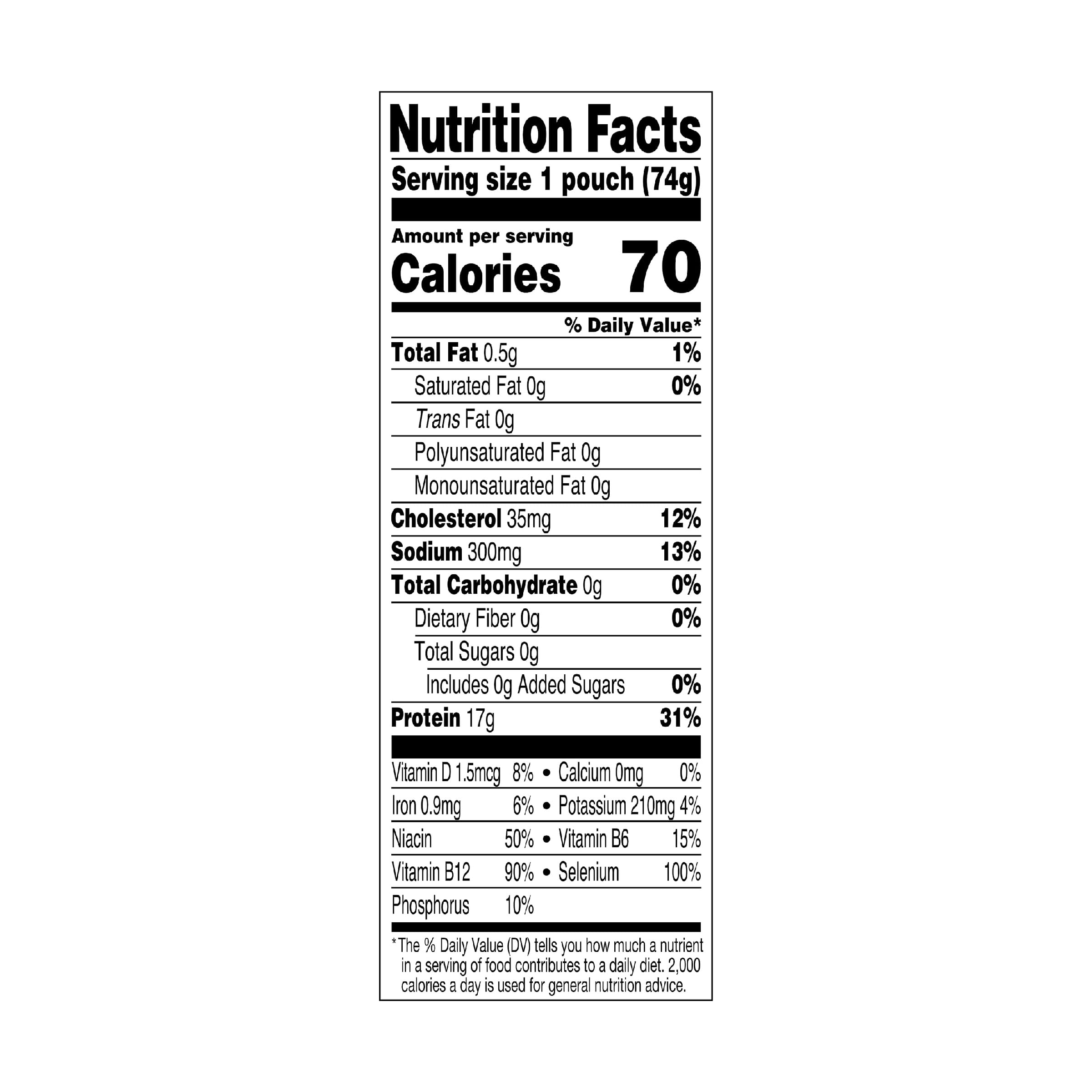 StarKist etiqueta con información nutricional clara y beneficios