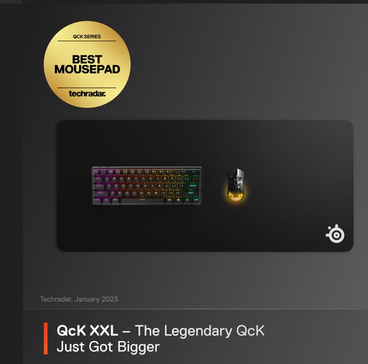 SteelSeries QcK detalle de la textura microtejida que mejora la precisión