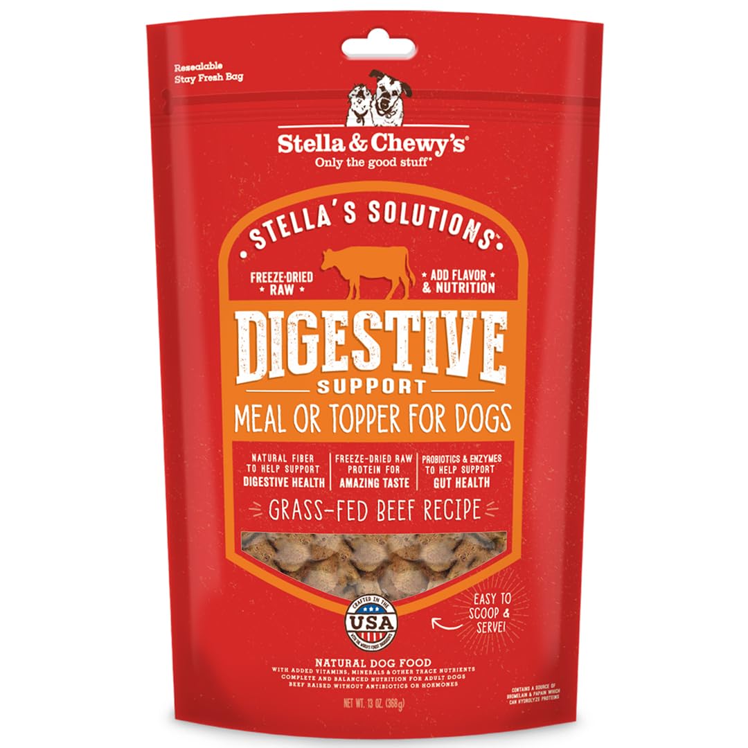 Stella & Chewy's empaque frontal mostrando beneficios digestivos