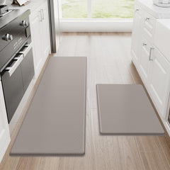 StepRite vista frontal del par de alfombrillas khaki que aportan confort