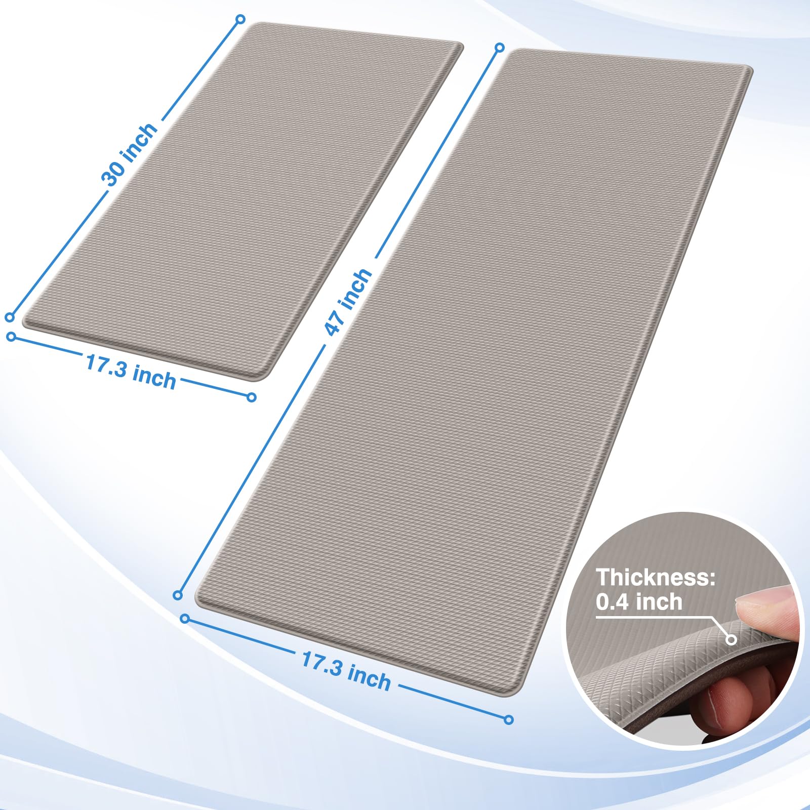 StepRite detalle de la textura superior fácil de limpiar y resistente