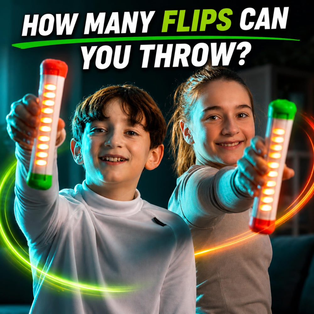Stickflip comparación de tamaño en mano que muestra portabilidad
