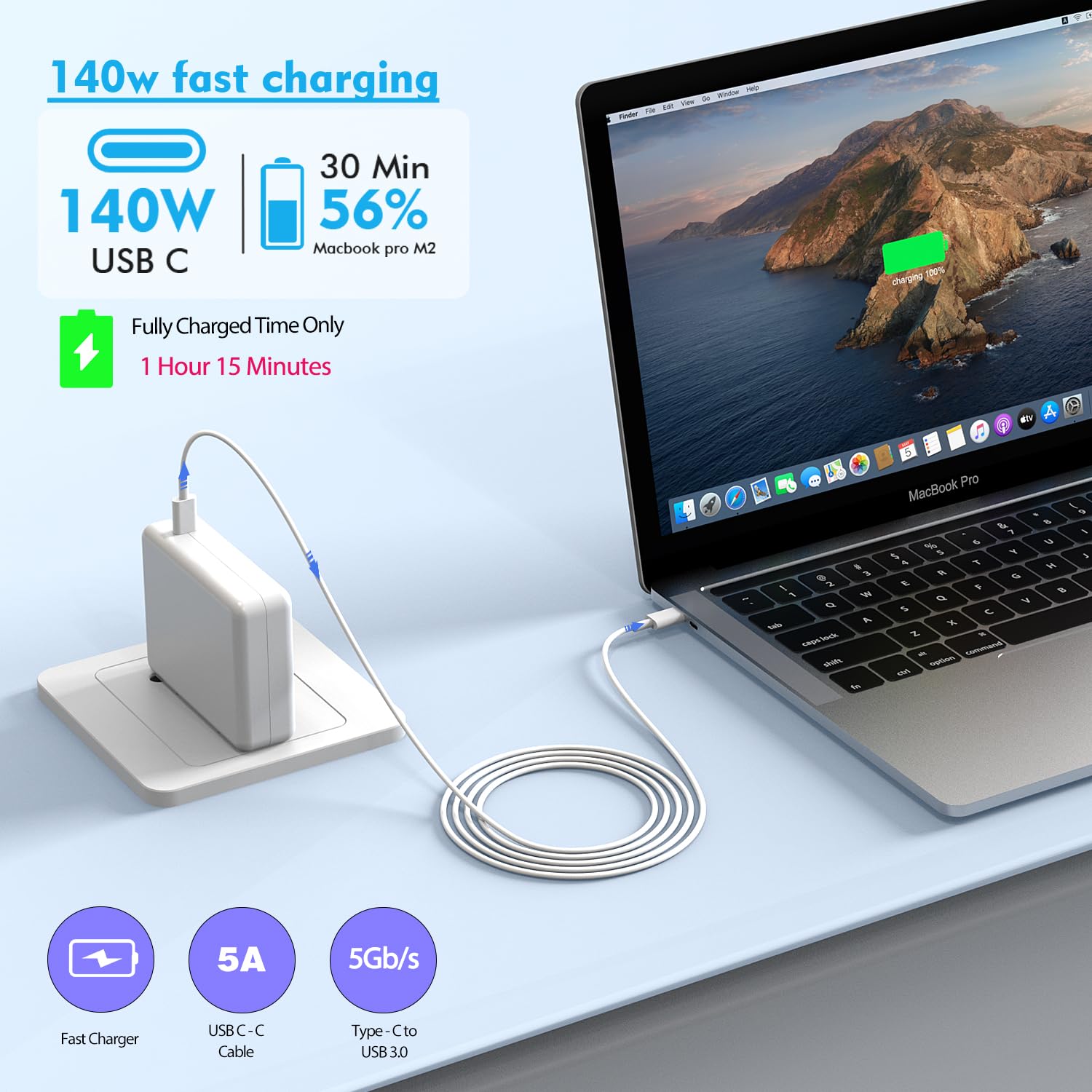 StinkLight primer plano del puerto USB‑C mostrando conexión segura y estable